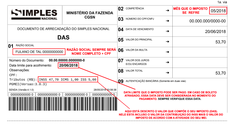 MEI Fácil - MEI, hoje é o vencimento do DAS! Faça seu pagamento para  garantir seus benefícios como MEI 👍 Para pagar o boleto DAS de forma  prática e ficar em dia