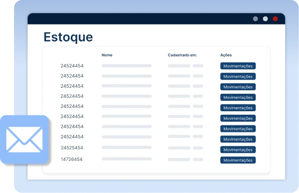 Sistema ERP para comércio Estoque