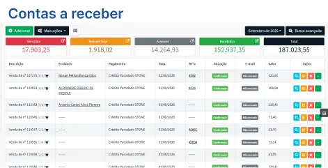 Demonstração do Controle Financeiro