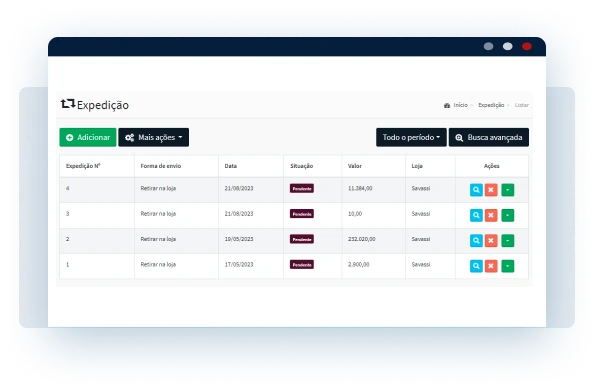 Controle de Expedição