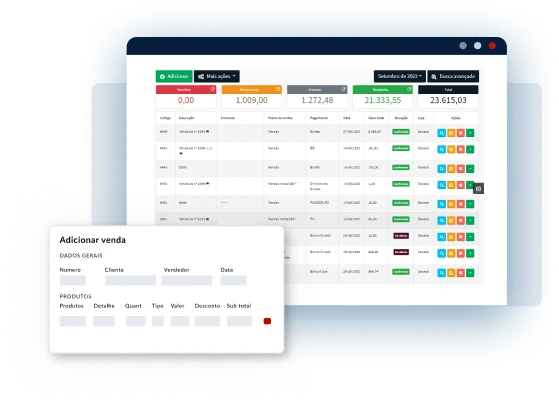 Controle financeiro integrado