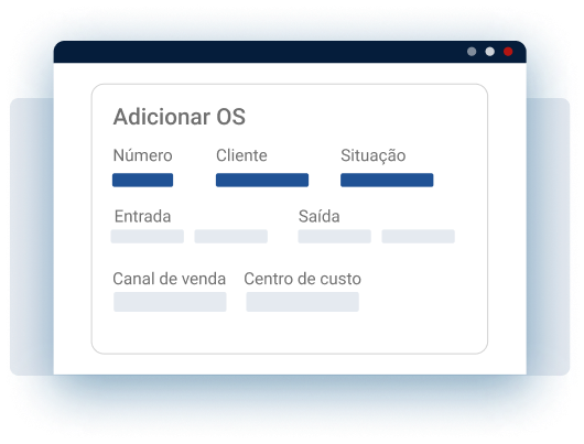 Personalize ordens de serviço
